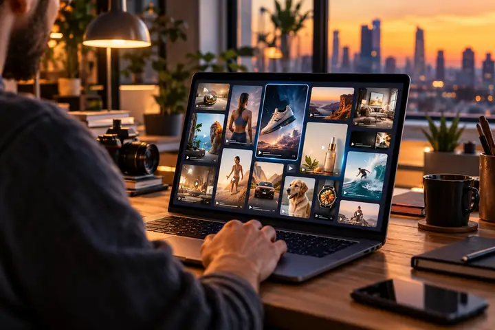 Ein klares redaktionelles Vorschaubild, das einen modernen Software-Arbeitsplatz auf einem Laptop zeigt.