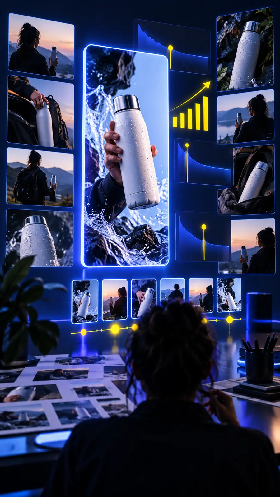 Illustration of a vertical-video research view