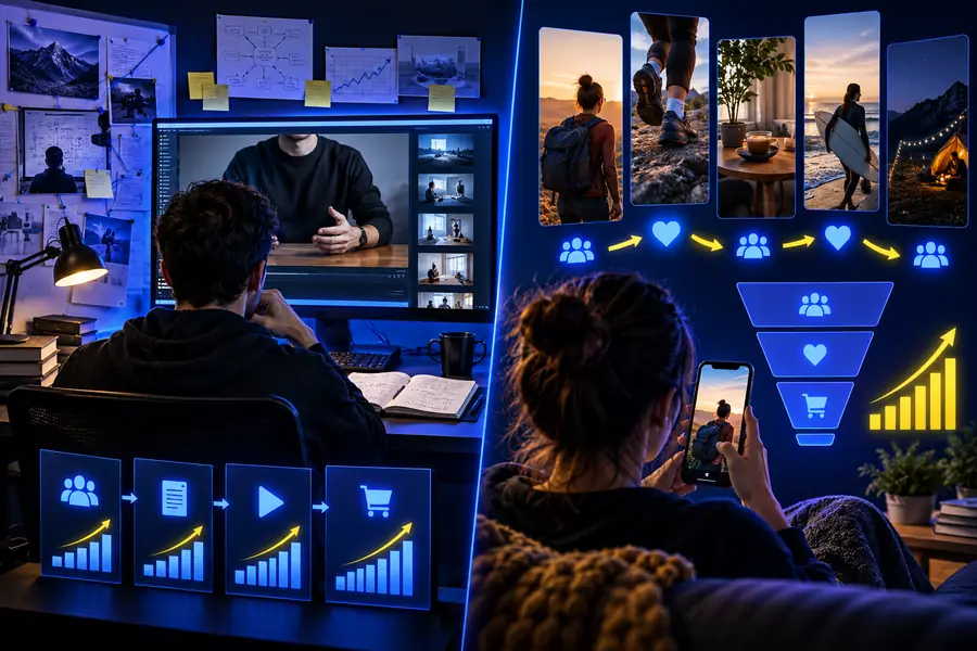 Illustration of a YouTube ad research preview